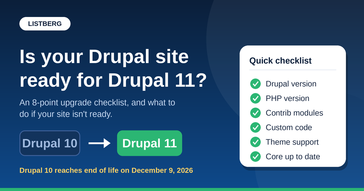 Is your Drupal site ready for Drupal 11?