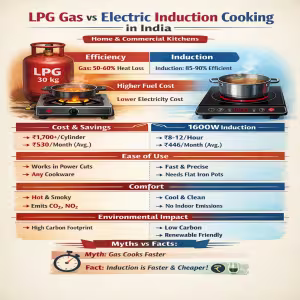 Kitchen with Energy: LPG vs Induction Cooking in India: Home & Small Kitchen