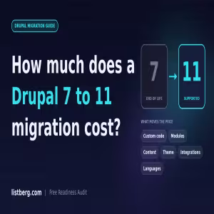 How much does a Drupal 7 to 11 migration cost?